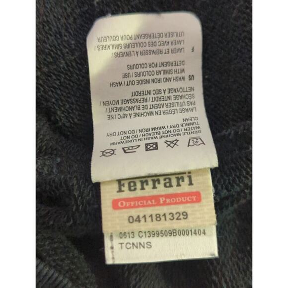 Puma X Ferrari Sweatshirt Woman's Medium Black Hoodie Full Zip Racing Long - Picture 12 of 16